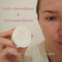 soin demelant après shampoing solide et démaquillant solide