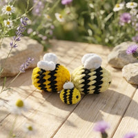 abeille au crochet porte clé et peluche fait à la main en occitanie tarn-et-garonne