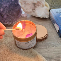 bougie bien-être de soin énergétique parfum lilas jardin féérique décoration