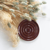 porte savon coupelle artisanal en céramique rouge