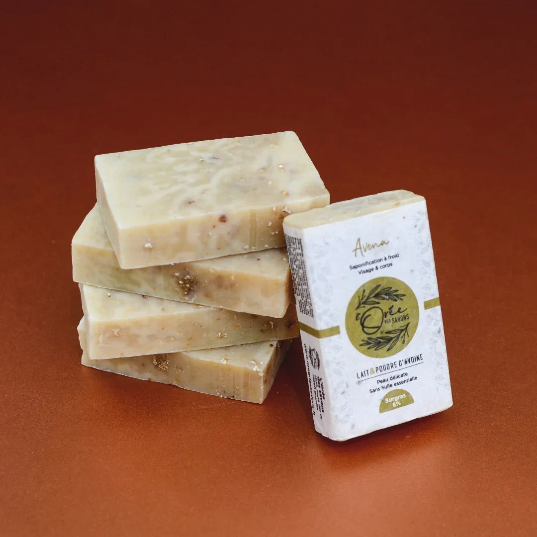 savon solide naturel au lait et flocons d'avoine
