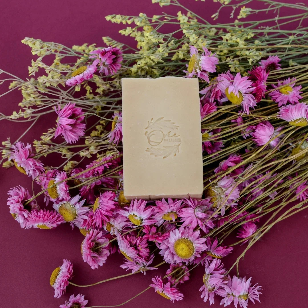 savon solide naturel au miel et calendula pour peau sèche