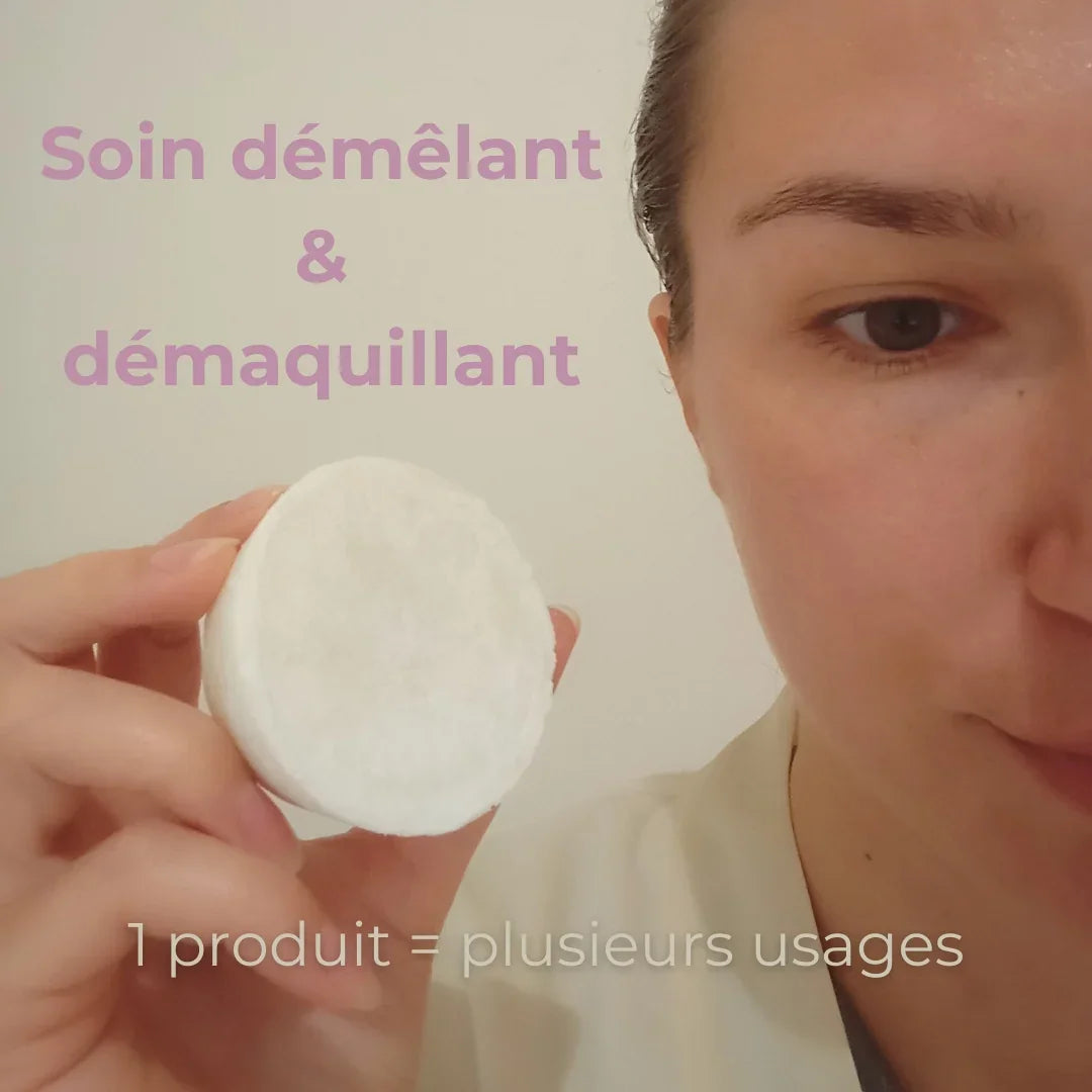 soin demelant après shampoing solide et démaquillant solide