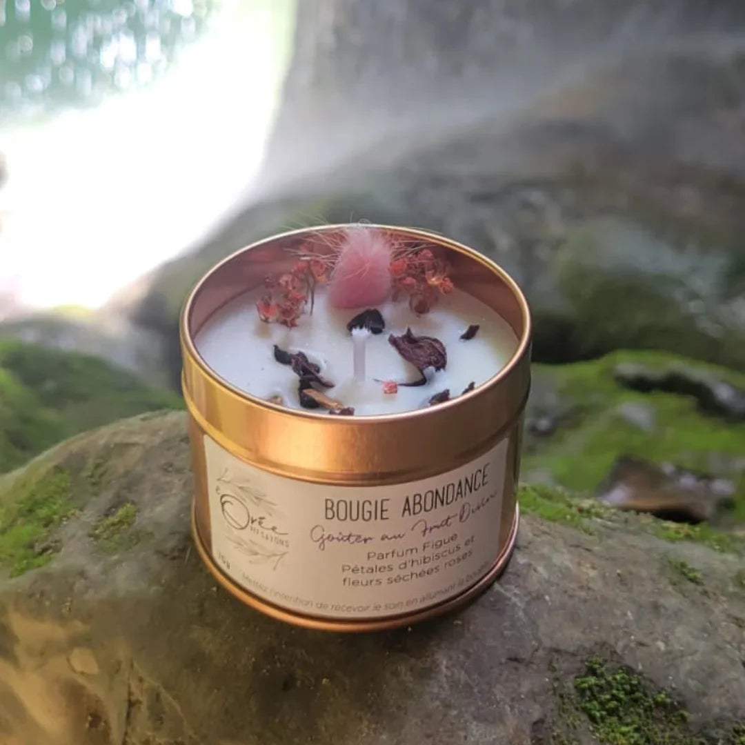 bougie bien-être de soin énergétique parfum figue abondance