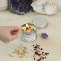 bougie bien-être de soin énergétique chakra coronal conscience parfum encens déco