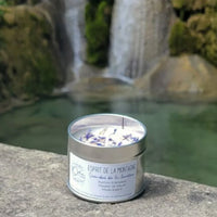 bougie bien-être de soin énergétique parfum edelweiss esprit de la montagne cascade