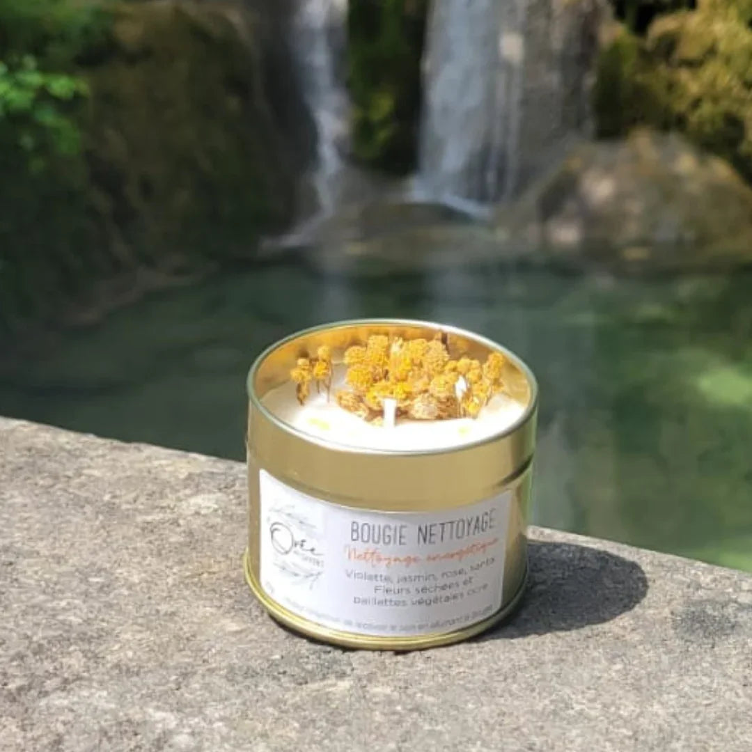 bougie bien-être de soin énergétique parfum de Grasse nettoyage énergie  nature