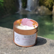 bougie bien-être de soin énergétique parfum ambre ôde à la joie cascade