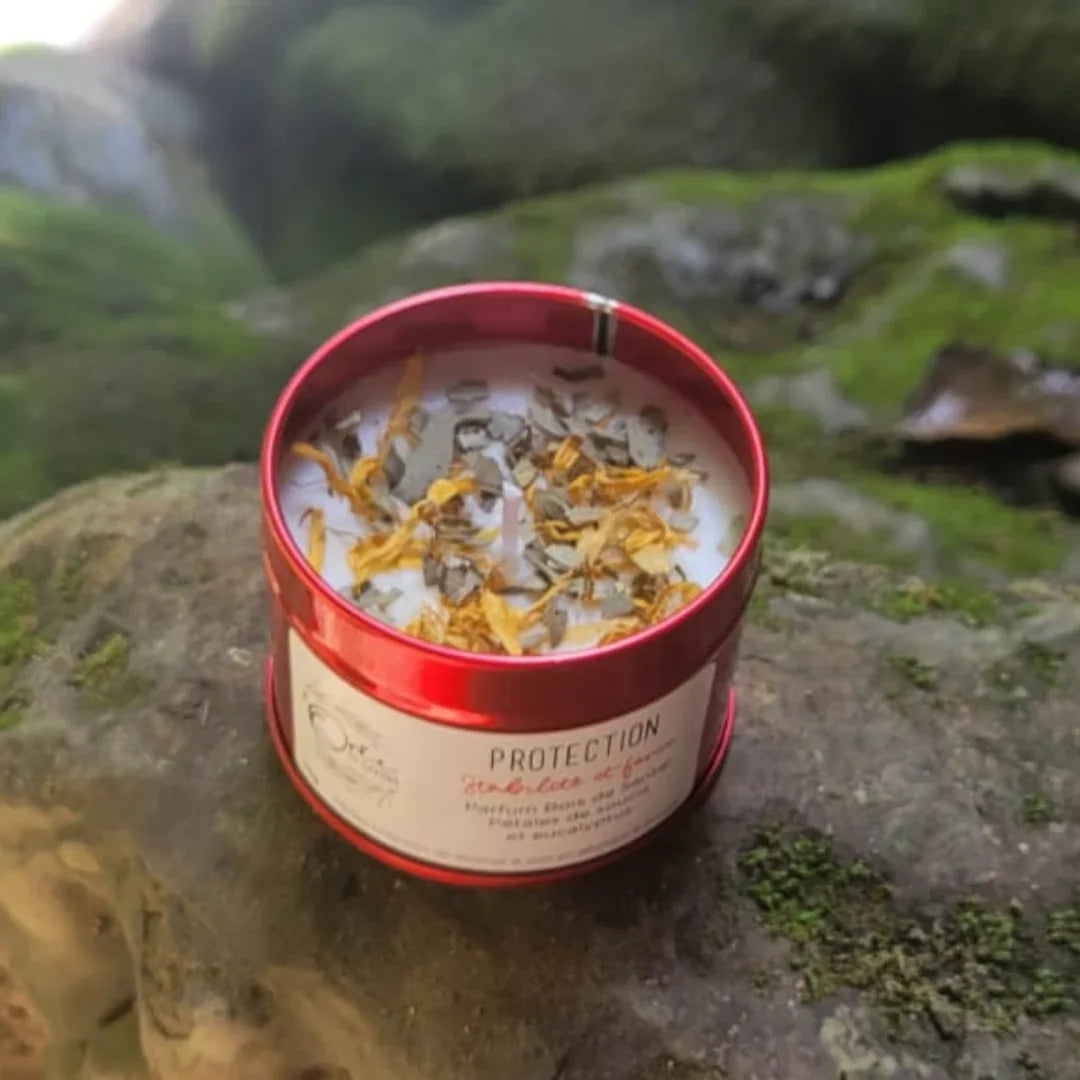 bougie bien-être de soin énergétique parfum bois de santal protection