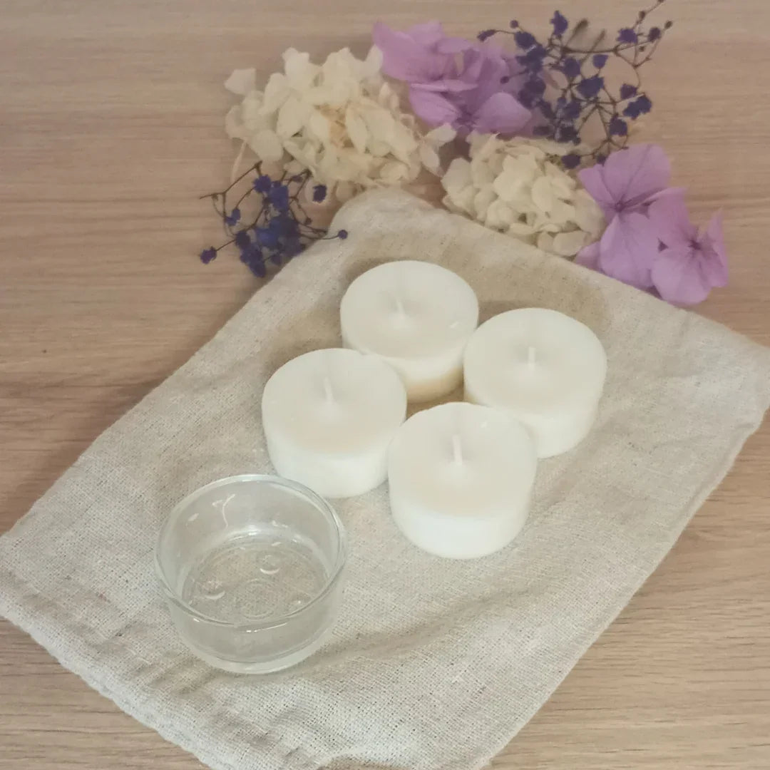 lot de bougies chauffe plat cire végétale sans parfum