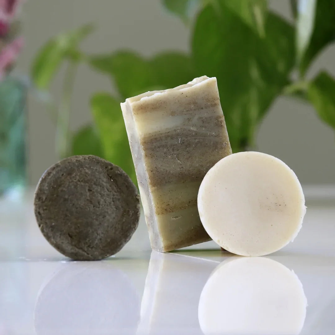 coffret shampoing savon solide argile verte peau acné