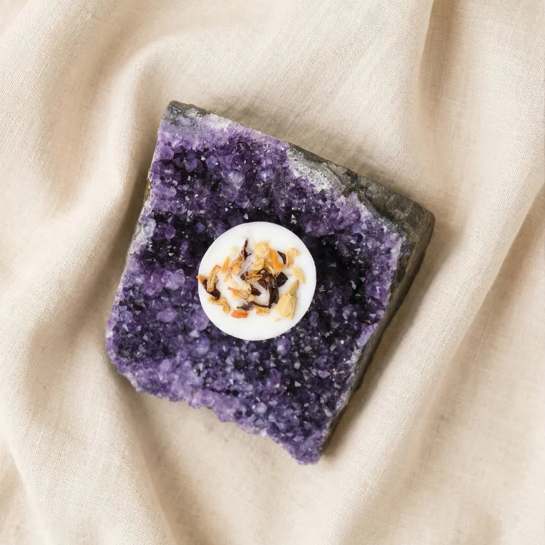fondant galet parfumé de bien-être chakra coronal parfum de Grasse encens