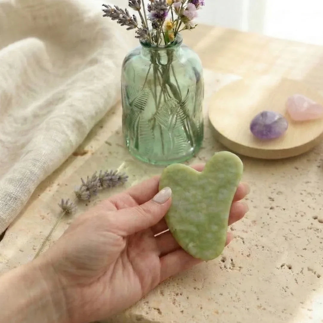 gua sha jade massage drainage lymphatique du visage