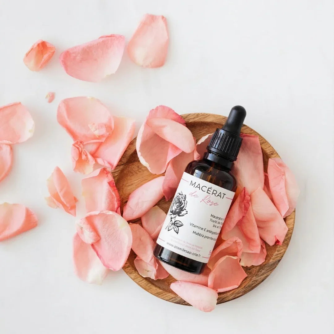 macérat de rose naturel et français