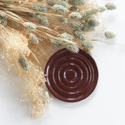 porte savon coupelle artisanal en céramique rouge